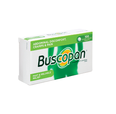 Thuốc Buscopan Boehringer giảm co thắt cơ trơn đường sinh dục, tiết niệu, đường tiêu hóa (5 vỉ x 20 viên)