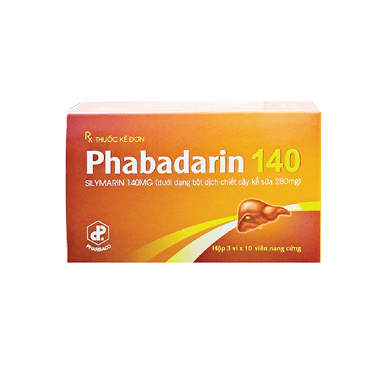 Thuốc Phabadarin 140 điều trị bệnh lý về gan (3 vỉ x 10 viên)