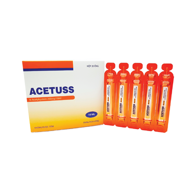 Dung dịch uống Acetuss 200mg / 10ml  làm loãng chất nhầy (20 ống x 10ml)