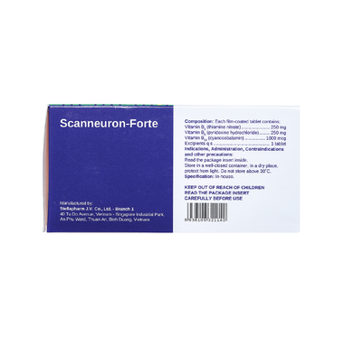 Thuốc Scanneuron-Forte Stella điều trị hỗ trợ các rối loạn về hệ thần kinh (10 vỉ x 10 viên)