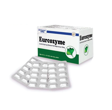 Thuốc Eurcozyme 120mg Hdpharma điều trị giảm trí nhớ, kém tập trung (10 vỉ x 10 viên)