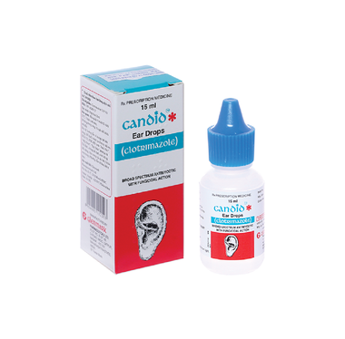 Dung dịch nhỏ tai Candid 1% điều trị nhiễm nấm tai (15ml)