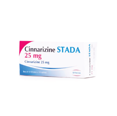 Thuốc Cinnarizin 25mg Stada phòng say tàu xe, rối loạn tiền đình (100 viên)