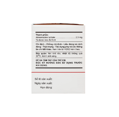 Thuốc Atilene 2,5mg/5ml Điều Trị Các Triệu Chứng Viêm Mũi, Ngứa, Mề Đay (Hộp 30 ống x 5ml)