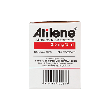 Thuốc Atilene 2,5mg/5ml Điều Trị Các Triệu Chứng Viêm Mũi, Ngứa, Mề Đay (Hộp 30 ống x 5ml)