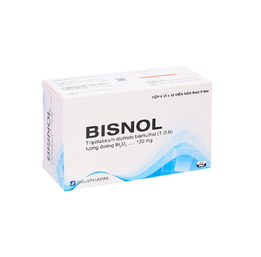 Thuốc Bisnol Davipharm điều trị loét ở dạ dày, tá tràng (6 vỉ x 10 viên)