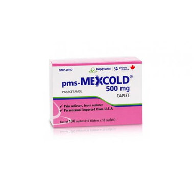 Viên nén Mexcold 500 Imexpharm giảm đau và hạ sốt (10 vỉ x 10 viên)