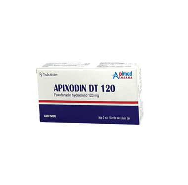 Thuốc Apixodin DT 120 điều trị viêm mũi dị ứng (3 vỉ x 10 viên)