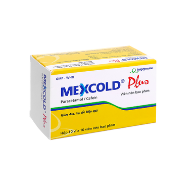 Thuốc Mexcold Plus Giảm Đau, Hạ Sốt, Không Gây Buồn Ngủ (Hộp 10 Vỉ X 10 Viên)