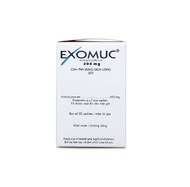 Cốm Exomuc điều trị rối loạn chất tiết phế quản (30 gói X 1g)