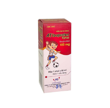 Hỗn dịch uống A.T Ibuprofen Syrup 100mg An Thiên giảm đau, kháng viêm (60ml)