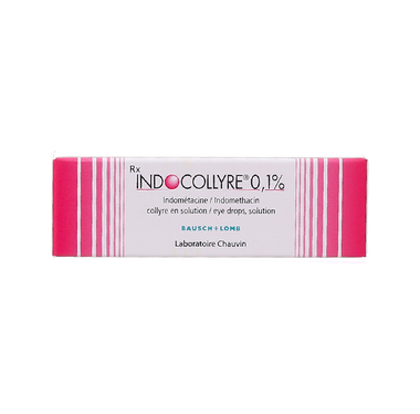 Thuốc nhỏ mắt Indocollyre 0.1% Laboratoires Chauvin điều trị hậu phẫu, chống viêm sau phẫu thuật (5ml)