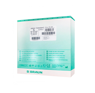 Băng dán vết thương Askina Transorbent 10 x 10 giúp thấm hút dịch và giảm lực tỳ đè (hộp 5 miếng)