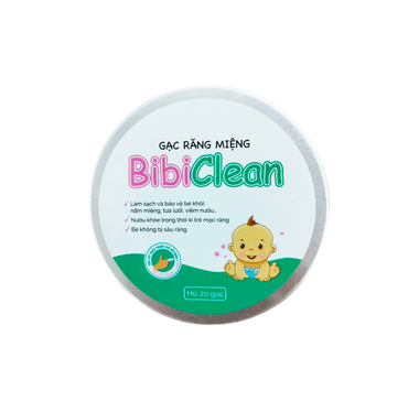 Gạc răng miệng Bibi Clean giúp vệ sinh răng miệng cho bé (hộp 10 gói)