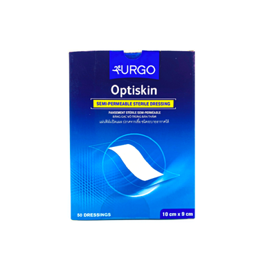 Gạc Urgo Optiskin 100mm x 90mm - Băng cá nhân bán thấm, tiệt trùng (hộp 50 miếng)