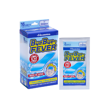 Miếng dán giảm sốt, hạ nhiệt nhanh Bye Bye Fever Hisamitsu kéo dài đến 10 giờ (8 gói x 2 miếng)Miếng dán giảm sốt, hạ nhiệt nhanh Bye Bye Fever Hisamitsu kéo dài đến 10 giờ (8 gói x 2 miếng)