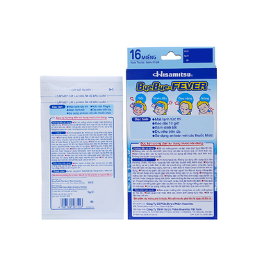 Miếng dán giảm sốt, hạ nhiệt nhanh Bye Bye Fever Hisamitsu kéo dài đến 10 giờ (8 gói x 2 miếng)