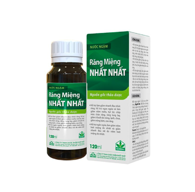 Nước ngậm răng miệng Nhất Nhất hỗ trợ ngừa sâu răng chai (120ml)