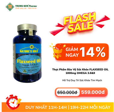 Thực phẩm bảo vệ sức khỏe FLAXSEED OIL 1000mg OMEGA 3.6&amp;9