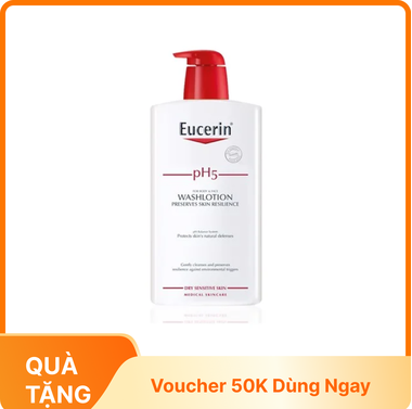 Sữa tắm không mùi Eucerin pH5 WashLotion Preserves Skin Resilience cho da nhạy cảm (1000ml)