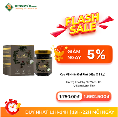 Cao Vị Nhân Đại Phú hỗ trợ cho phụ nữ mắc u xơ, u nang lành tính (Hộp x 3 lọ)