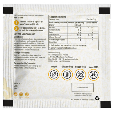 Thực phẩm bảo vệ sức khoẻ Dizzo Fiber hỗ trợ giảm tình trạng táo bón (Hộp 30 gói x 5g)