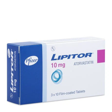 Thuốc Lipitor 10mg Pfizer điều trị tăng cholesterol máu (3 vỉ x 10 viên)
