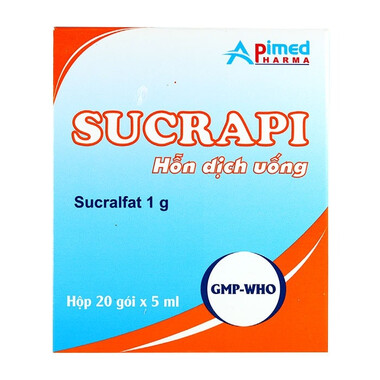 Thuốc Sucrapi (1g) điều trị viêm, loét dạ dày tá tràng (20 gói)