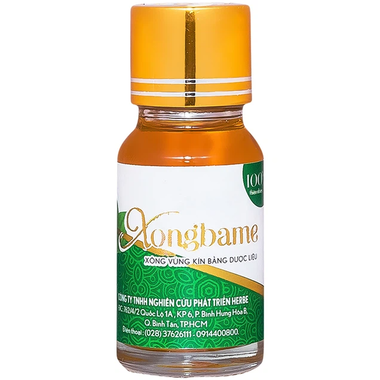 Dược liệu xông vùng kín Xongbame Herbe hỗ trợ khử khuẩn, diệt vi nấm cho phụ nữ sau sinh chai10ml