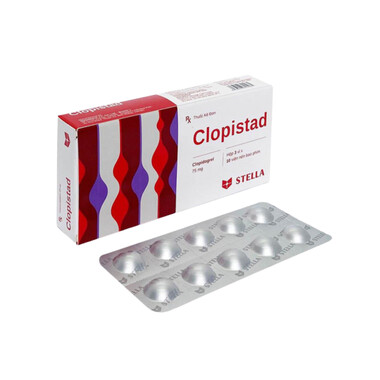 Thuốc Clopistad 75mg Stella phòng ngừa nhồi máu cơ tim (3 vỉ x 10 viên)