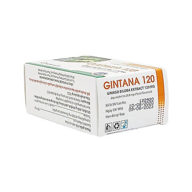 Thuốc Gintana 120mg cải thiện di chứng sau đột quỵ (60 viên)