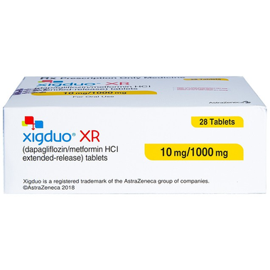 Thuốc Xigduo Xr 10mg/1000mg Astrazecena điều trị đái tháo đường tuýp 2 (4 vỉ x 7 viên)