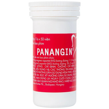 Thuốc Panangin điều trị suy tim,loạn nhịp (50 viên)