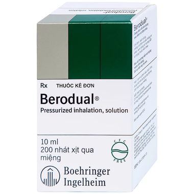 Thuốc xịt khí dung Berodual Boehringer giúp giãn cơ trơn khí phế quản (Chai 10ml)