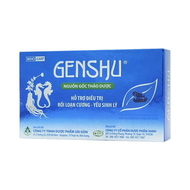 Thuốc Genshu hỗ trợ điều trị rối loạn cương, yếu sinh lý (3 vỉ x 10 viên)
