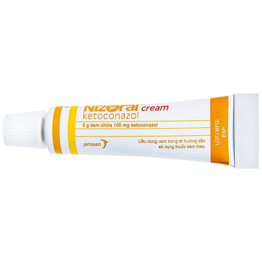 Thuốc Nizoral Cream trị nhiễm nấm ngoài da, viêm da tiết bã (5g)