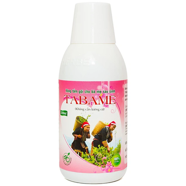 Xông tắm gội Tabame Herbe cho bà mẹ sau sinh  phòng bệnh sản hậu, làm sạch, kháng khuẩn chai 250ml