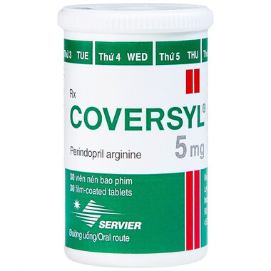 Thuốc Coversyl 5mg Servier điều trị tăng huyết áp (lọ 30 viên)