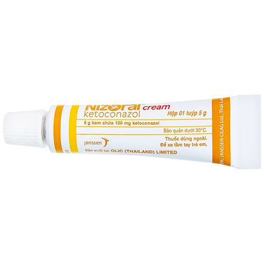 Thuốc Nizoral Cream trị nhiễm nấm ngoài da, viêm da tiết bã (5g)