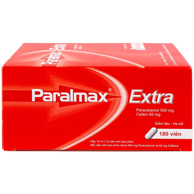 Thuốc Paralmax Extra giảm đau, hạ sốt (15 vỉ x 12 viên)