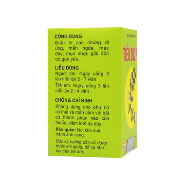 Thuốc Tiêu Độc PV Điều Trị Dị Ứng, Mẫn Ngứa,Mề Đay Hộp 60 Viên