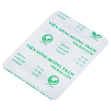 Viên xông Hương Tràm Vim Báo Gấm hỗ trợ điều trị cảm cúm, sát trùng mũi, họng (40 viên)