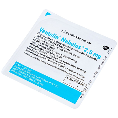 Dung dịch khí dung Ventolin Nebules 2.5mg điều trị hen phế quản (6 vỉ x 5 ống)