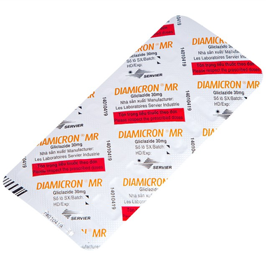 Thuốc Diamicron MR 30mg điều trị tiểu đường tuýp 2 (60 viên)