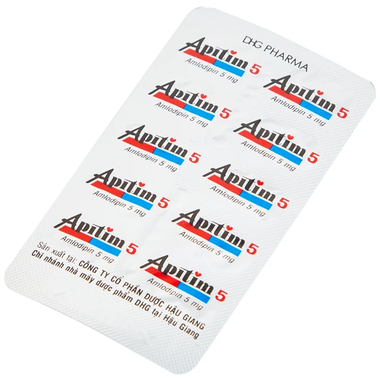 Thuốc Apitim 5mg DHG điều trị tăng huyết áp (3 vỉ x 10 viên)