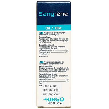 Dung dịch xịt Sanyrene Urgo ngăn ngừa vết loét do tì đè (20ml)