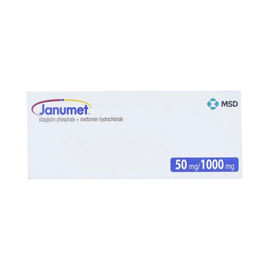 Thuốc Janumet 50mg/1000mg Merck điều trị đái tháo đường type 2 (4 vỉ x 7 viên)