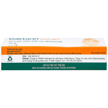 Thuốc Daktarin diều trị nhiễm nấm ở khoang miệng hầu và đường tiêu hóa (10g)