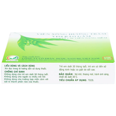 Viên xông Hương Tràm Vim Báo Gấm hỗ trợ điều trị cảm cúm, sát trùng mũi, họng (40 viên)