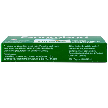 Thuốc Espumisan 40mg Menarini điều trị đầy hơi, chướng bụng (2 vỉ x 25 viên)